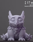 Owlbear Cub - Curious Critters of Whimsy Isle - 3d Printed Miniature Sculpted by Velrock Art Miniatures