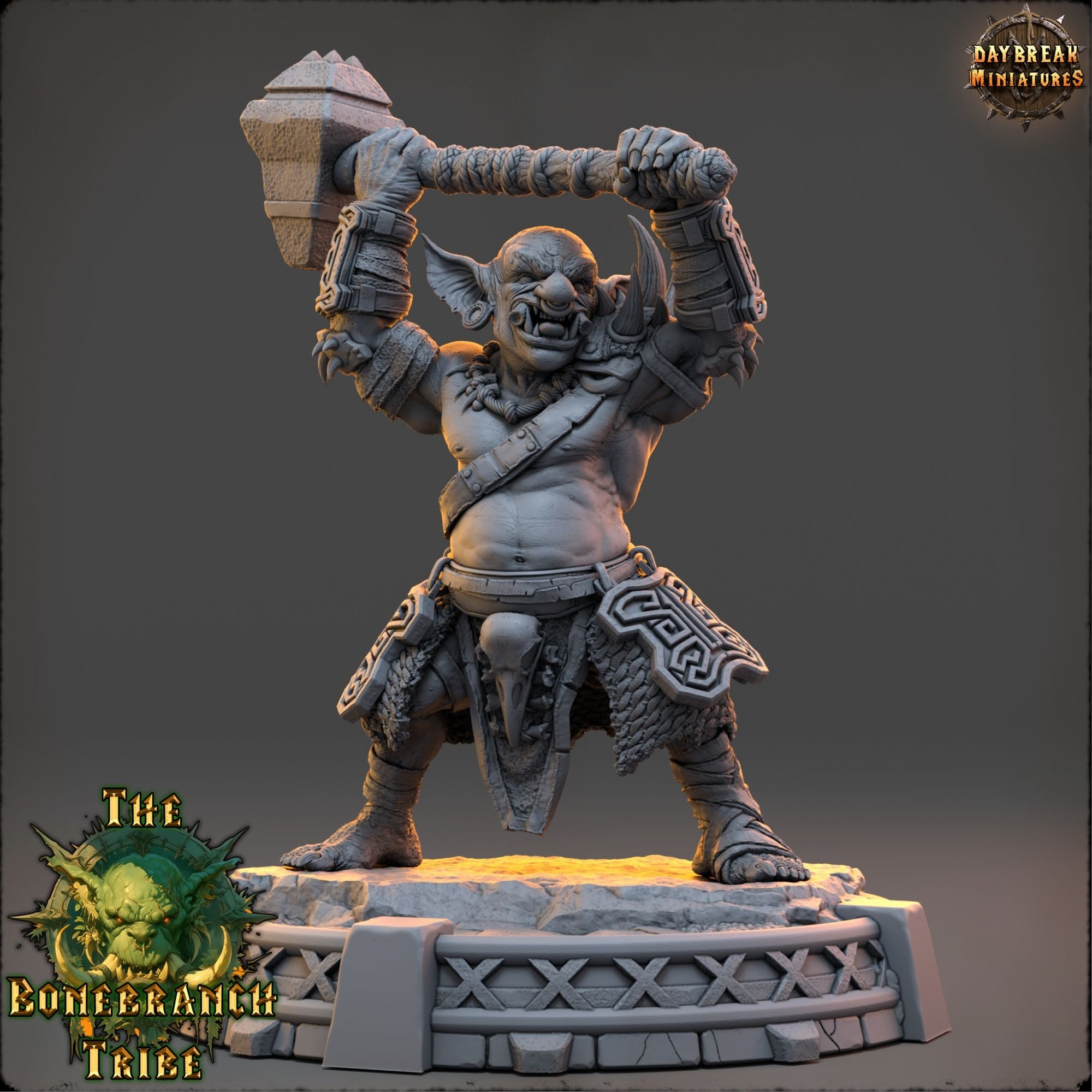 Drogg Skullstamper - The Bonebranch Tribe (Goblins) - 3d Printed Miniature sculpted by Daybreak Miniatures
