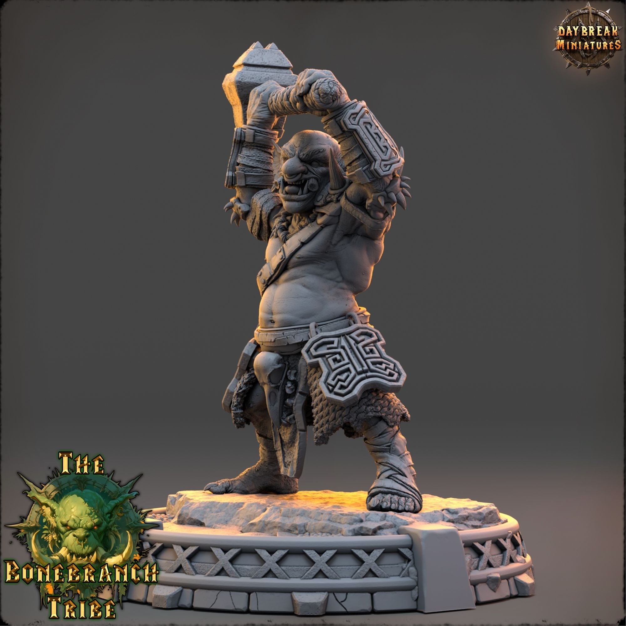 Drogg Skullstamper - The Bonebranch Tribe (Goblins) - 3d Printed Miniature sculpted by Daybreak Miniatures