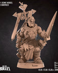 Half-Orc Warpriest - Iconic Heroes - 3d Printed Miniature sculpted by Bite the Bullet