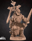 Half-Orc Warpriest - Iconic Heroes - 3d Printed Miniature sculpted by Bite the Bullet