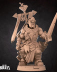 Half-Orc Warpriest - Iconic Heroes - 3d Printed Miniature sculpted by Bite the Bullet