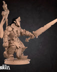 Half-Orc Warpriest - Iconic Heroes - 3d Printed Miniature sculpted by Bite the Bullet