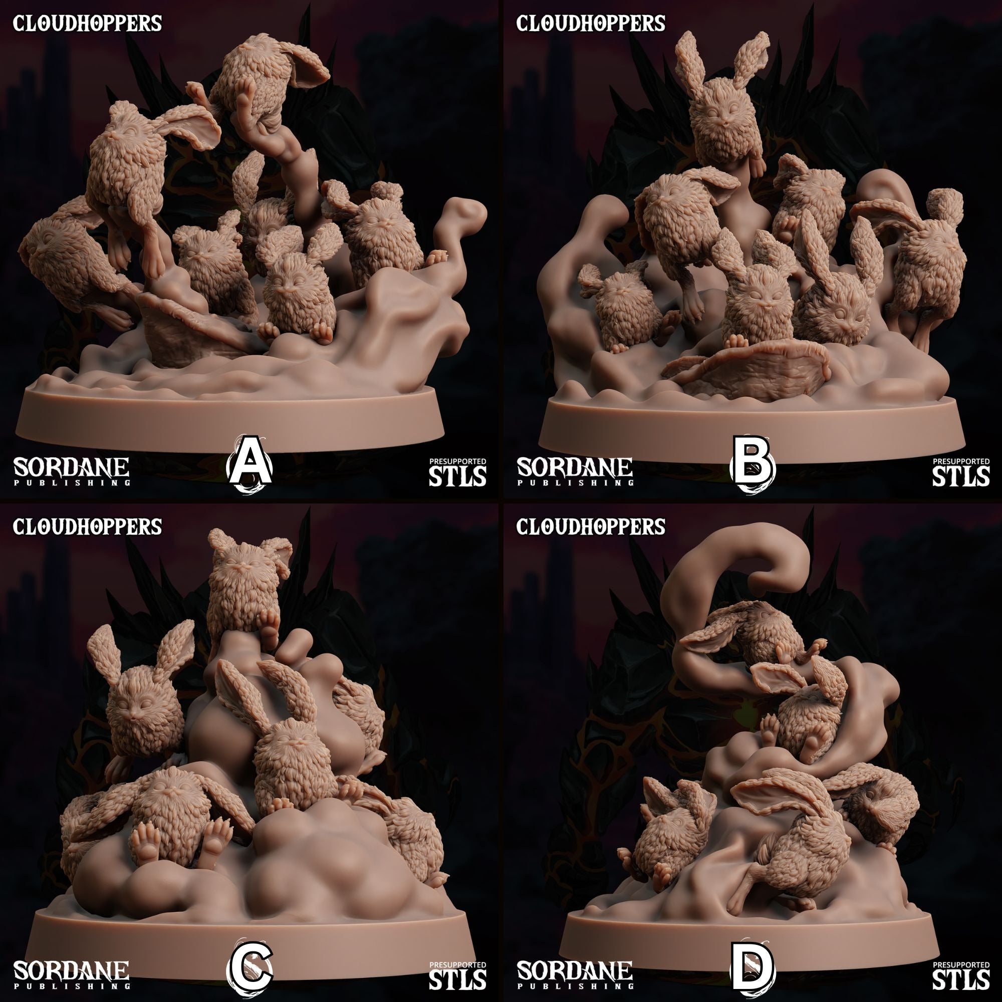 Cloudhoppers -  3d Printed Miniature Sculpted by Sordane Publishing