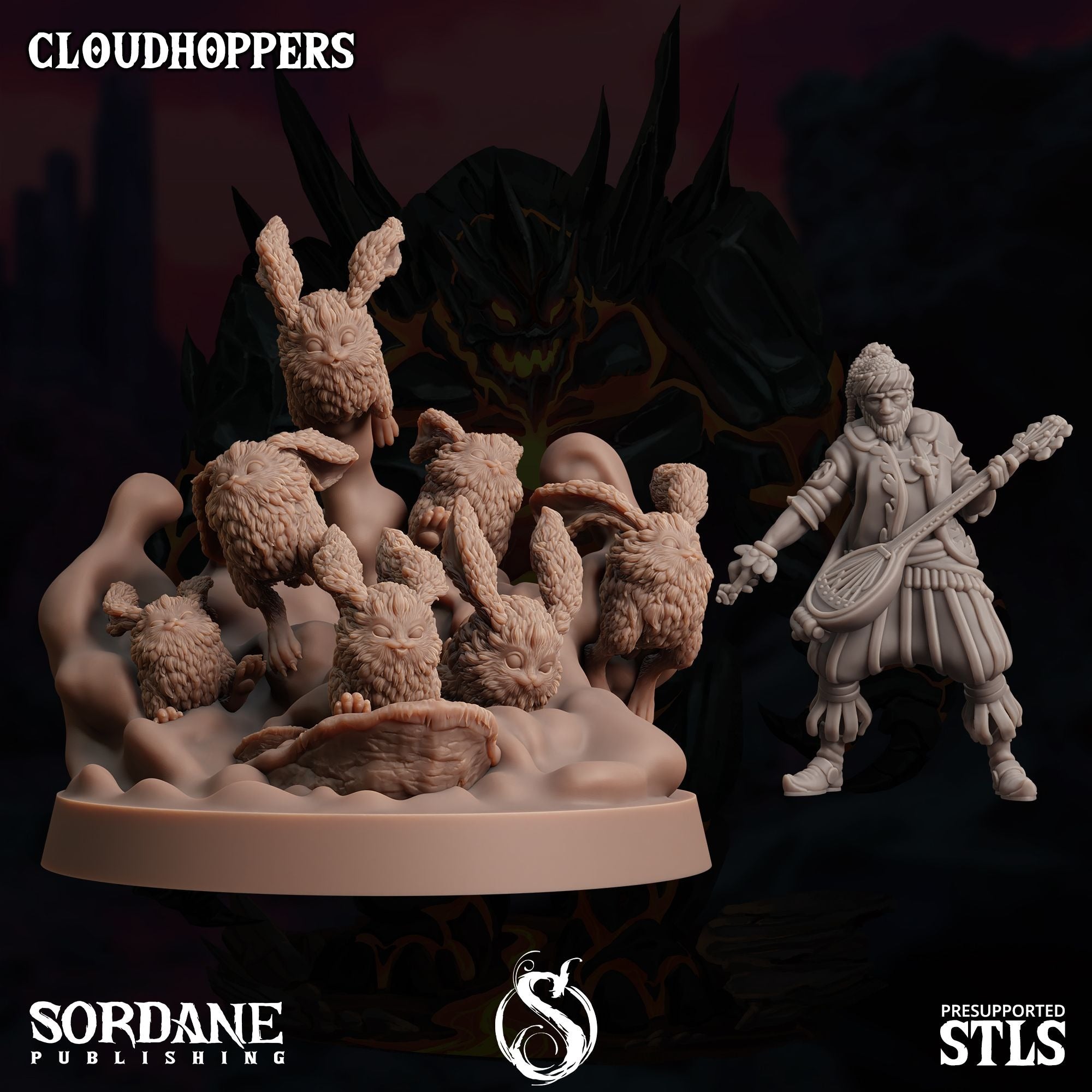Cloudhoppers -  3d Printed Miniature Sculpted by Sordane Publishing