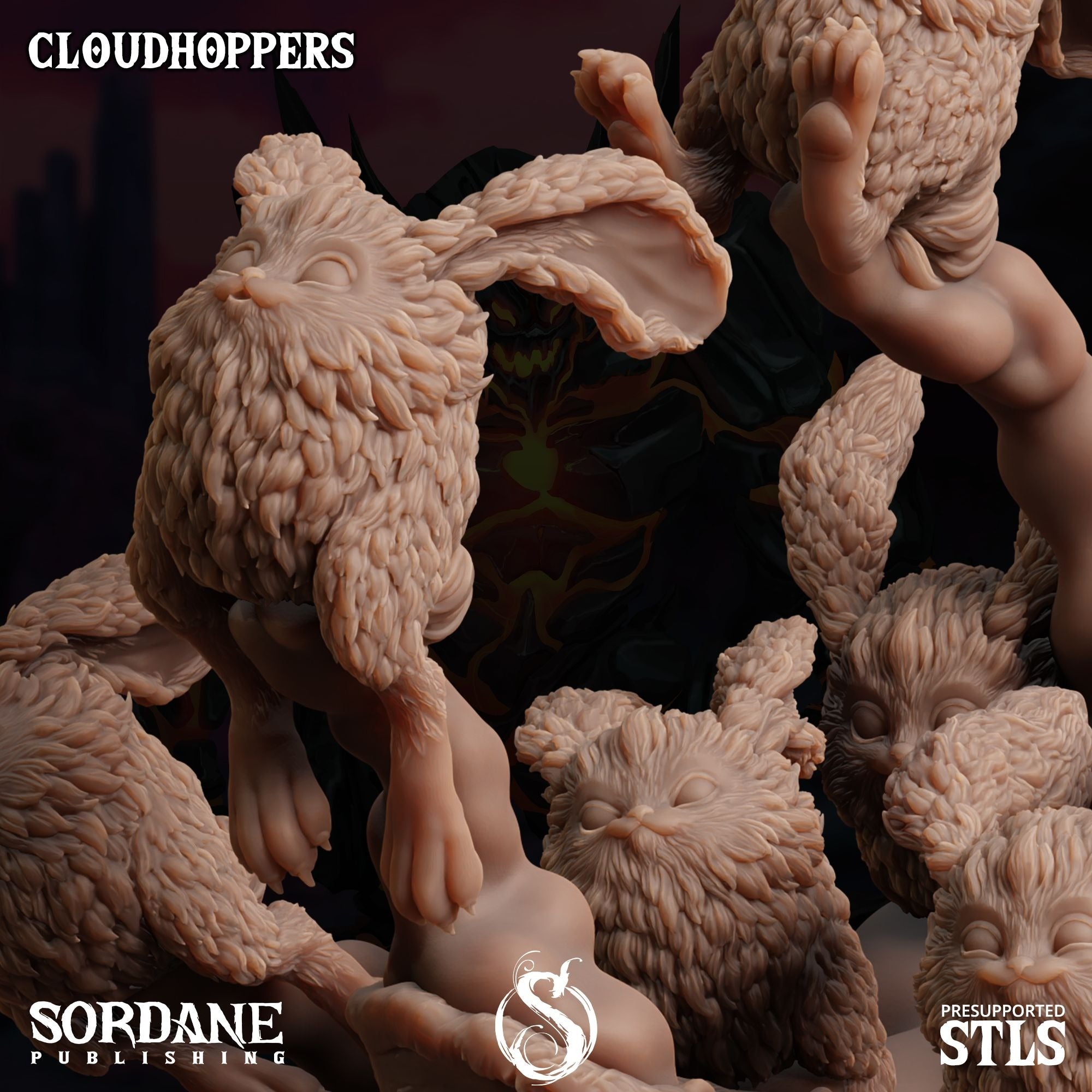 Cloudhoppers -  3d Printed Miniature Sculpted by Sordane Publishing