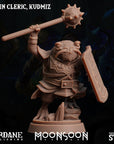 Froin (Frogfolk) Cleric, Kudmiz - 3d Printed Miniature Sculpted by Sordane Publishing