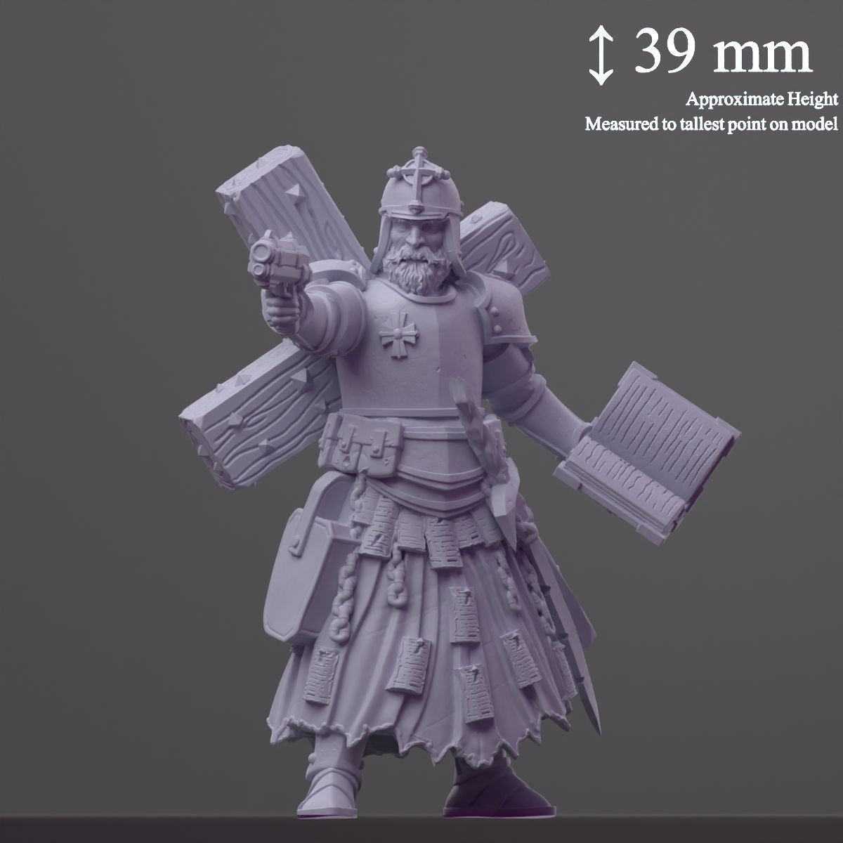 Quiapo Trench Cleric - 3d Printed Miniature Sculpted by Papsikels Miniatures