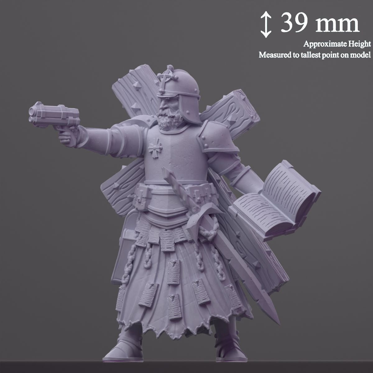 Quiapo Trench Cleric - 3d Printed Miniature Sculpted by Papsikels Miniatures
