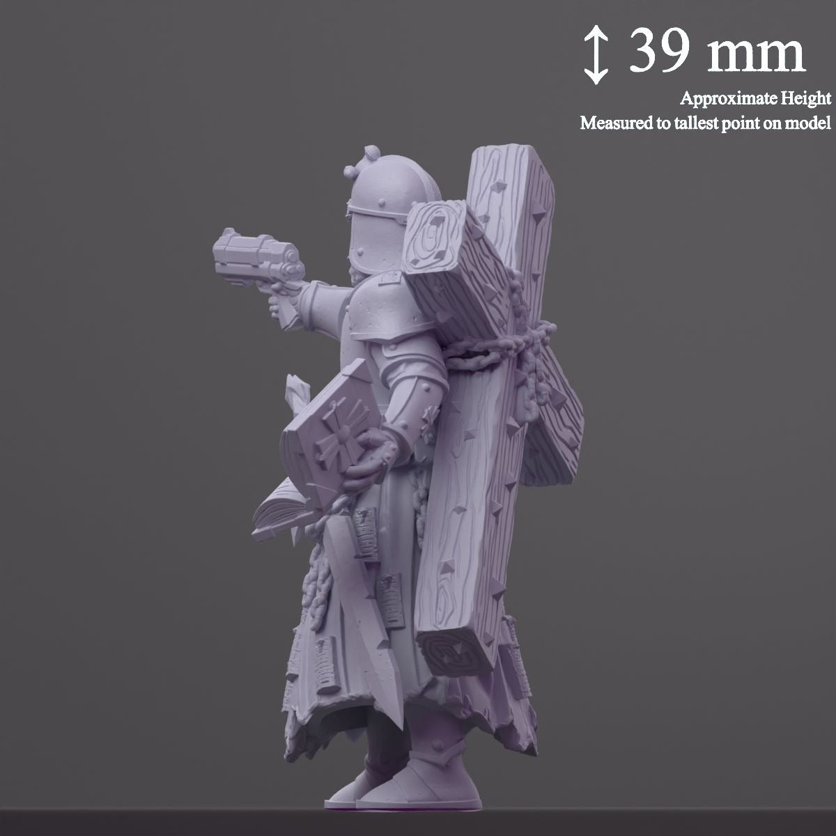 Quiapo Trench Cleric - 3d Printed Miniature Sculpted by Papsikels Miniatures