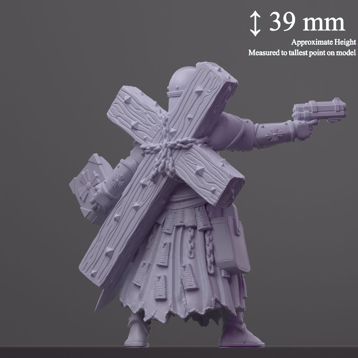 Quiapo Trench Cleric - 3d Printed Miniature Sculpted by Papsikels Miniatures