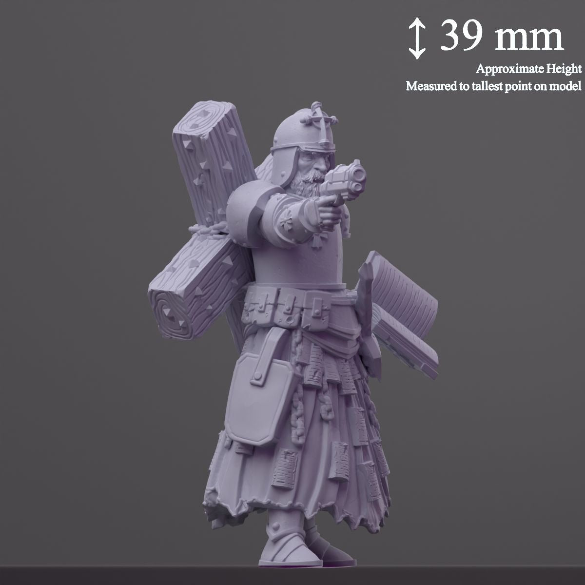 Quiapo Trench Cleric - 3d Printed Miniature Sculpted by Papsikels Miniatures