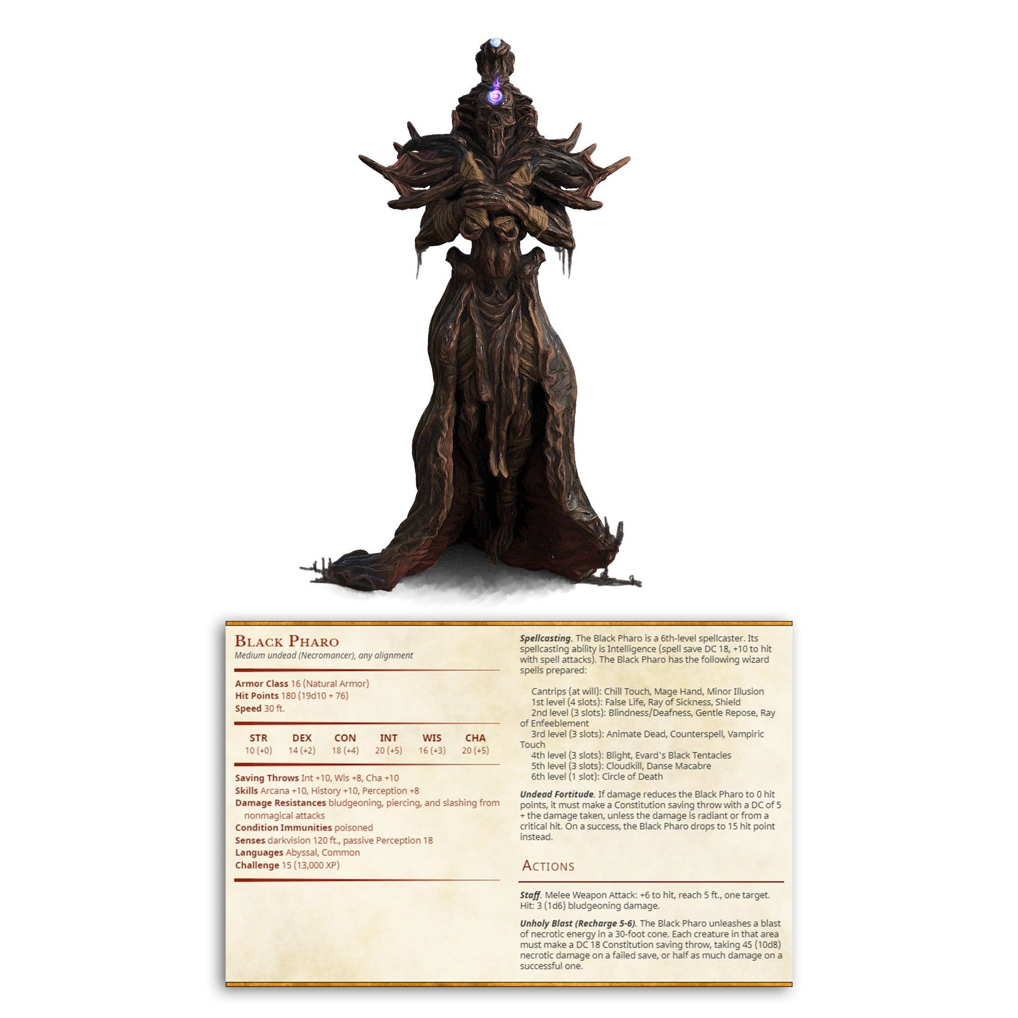 Black Pharo - The Wondering Desert - 3d Printed Miniature Sculpted by Printed Obsession
