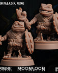 Froin Paladin Aung (Frogfolk) - 3d Printed Miniature Sculpted by Sordane Publishing