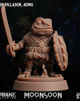 Froin Paladin Aung (Frogfolk) - 3d Printed Miniature Sculpted by Sordane Publishing