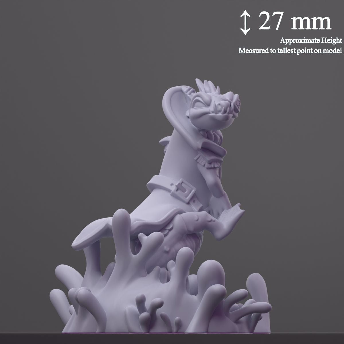 Eelho (Eel Hound) - Fantastic Creatures - 3d Printed Miniature Sculpted by Cast N Play