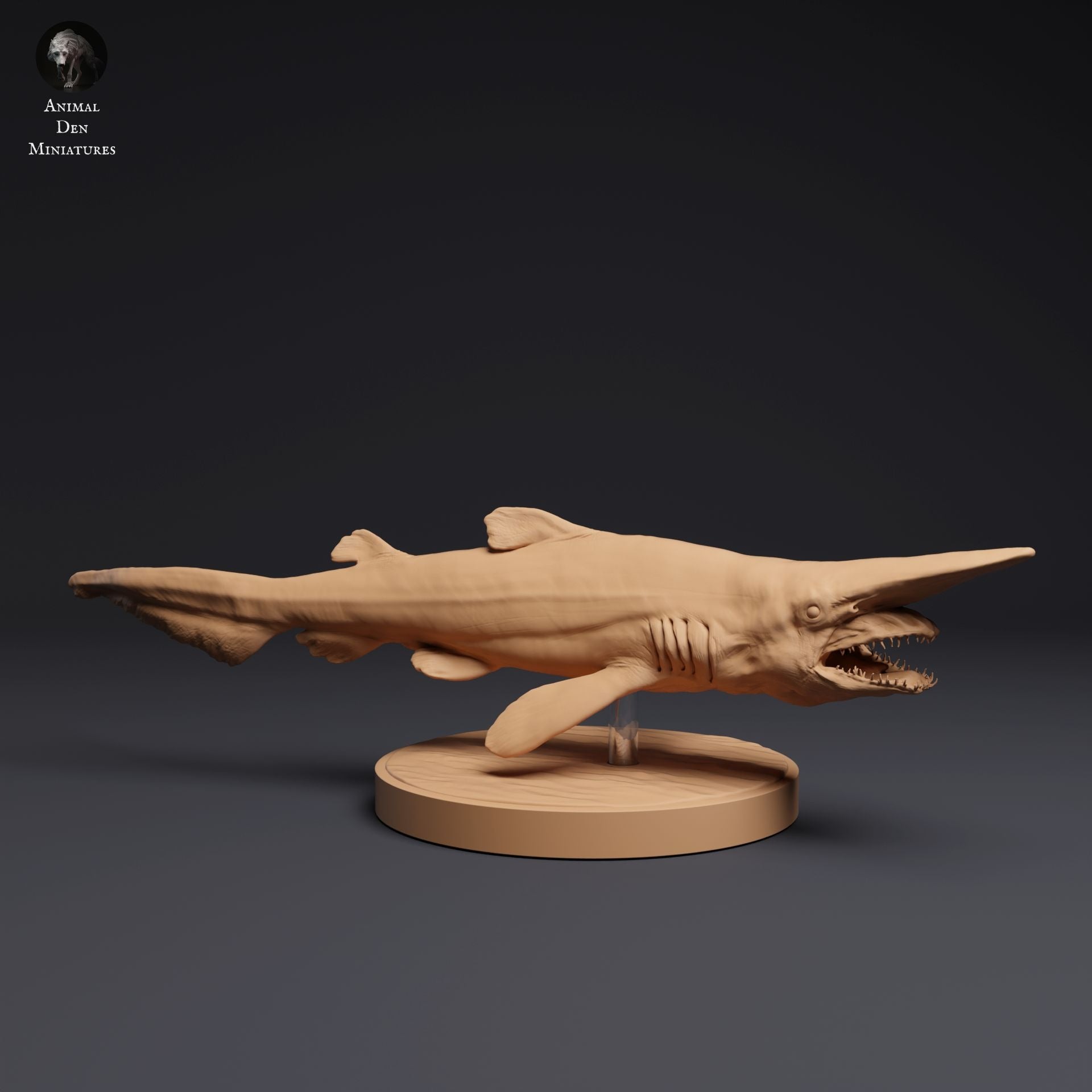 Goblin Shark - 3d Printed 1:32 Scale Miniature Sculpted by Animal Den