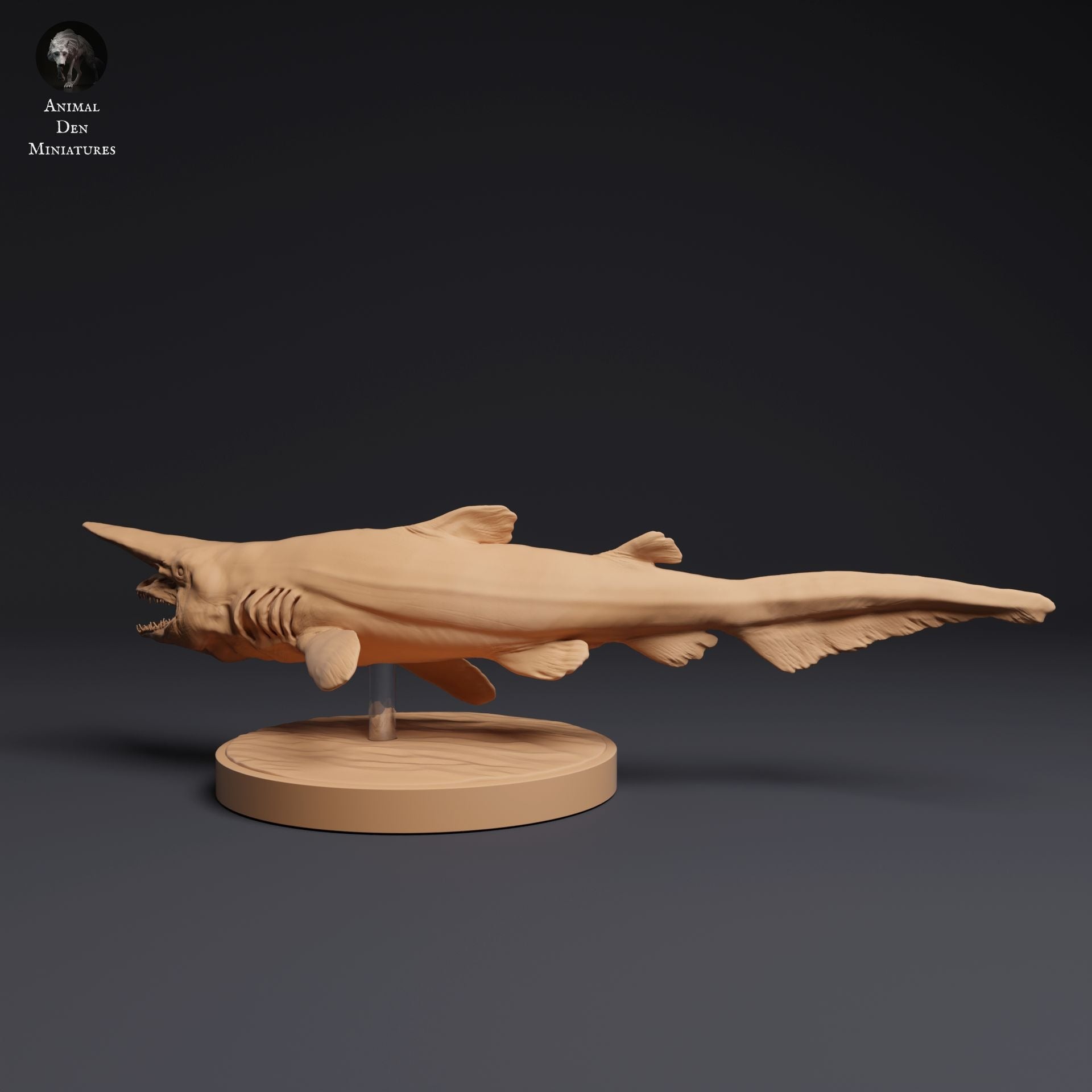 Goblin Shark - 3d Printed 1:32 Scale Miniature Sculpted by Animal Den