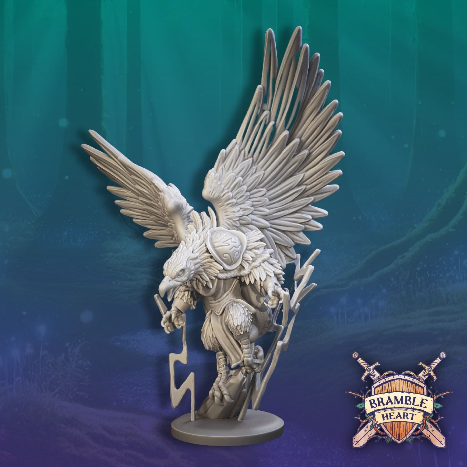 Lightning Harrier - Brambleheart - 3d Printed Miniature sculpted by Kraken Games Lab