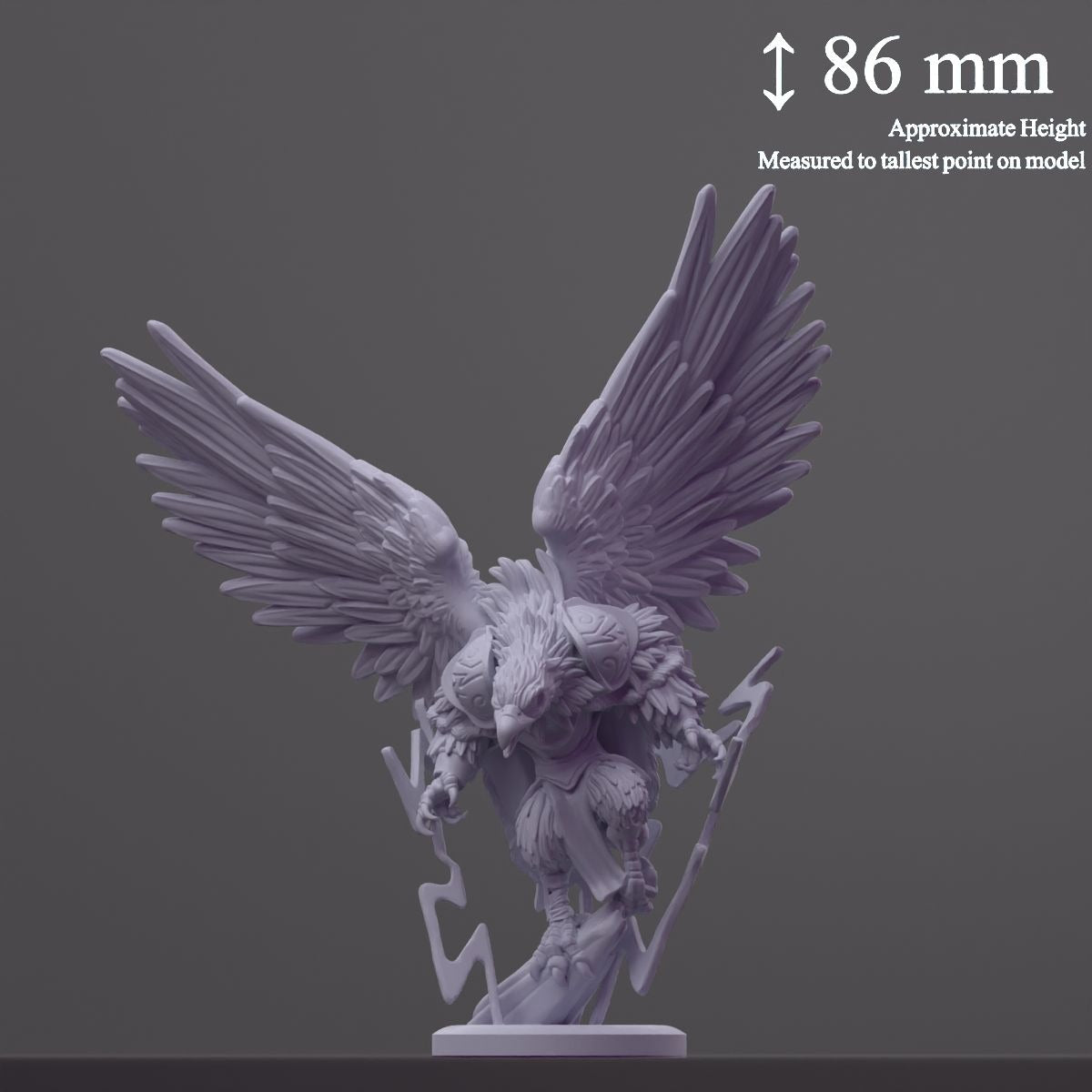 Lightning Harrier - Brambleheart - 3d Printed Miniature sculpted by Kraken Games Lab