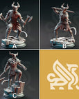 Devil Warriors of the Hells, Nosmeni Warriors - 3d Printed Miniature Sculpted by DM Stash