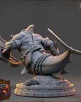 Veshraak Onefin - The Selachians of the Undertow (Sharkfolk) - 3d Printed Miniature sculpted by Daybreak Miniatures