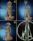 Moon Priestess - Army of Darkness: Dark Elves - 3d Printed Miniature Sculpted by Monolith Arts