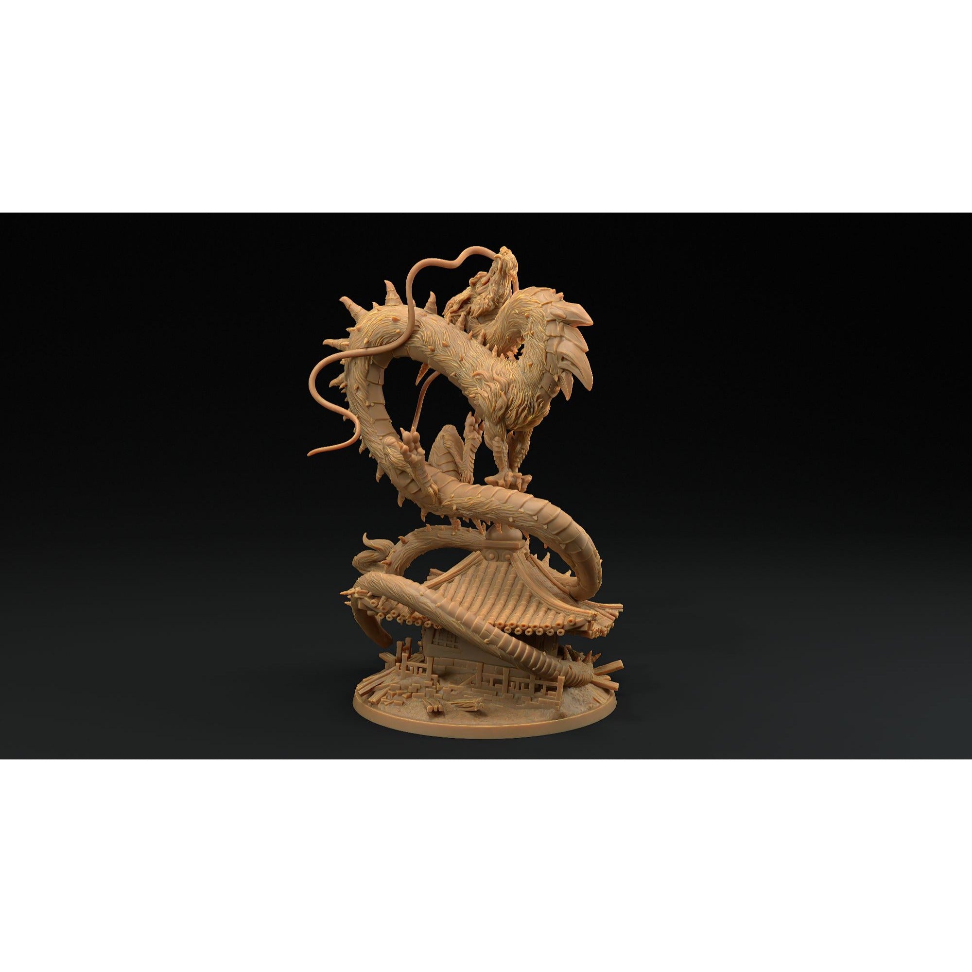Wind Dragon - Chosen of the Kami - 3d Printed Miniature by Dragon Trappers Lodge