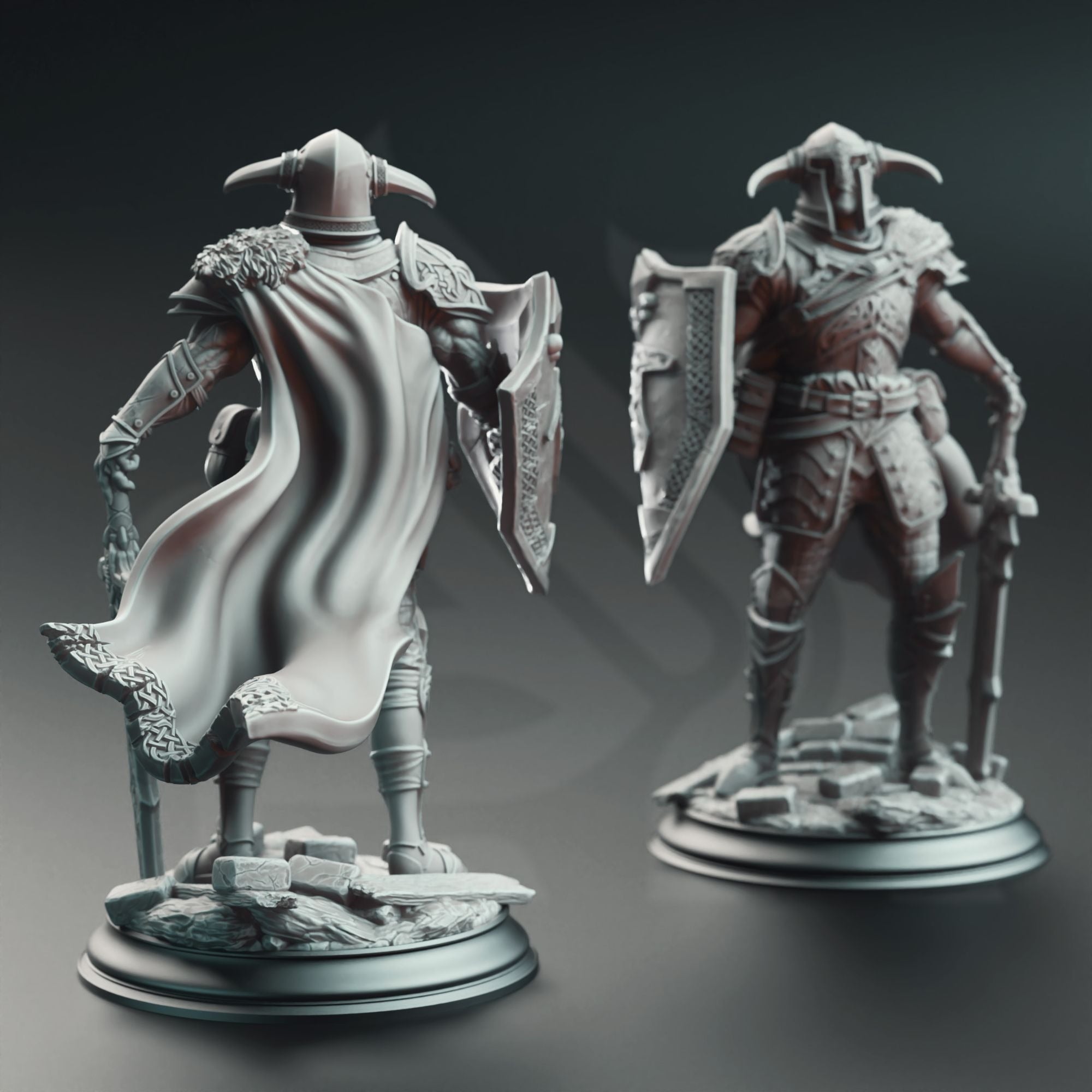 Lizarin, Champion of Renmaeth - 3d Printed Miniature Sculpted by DM Stash