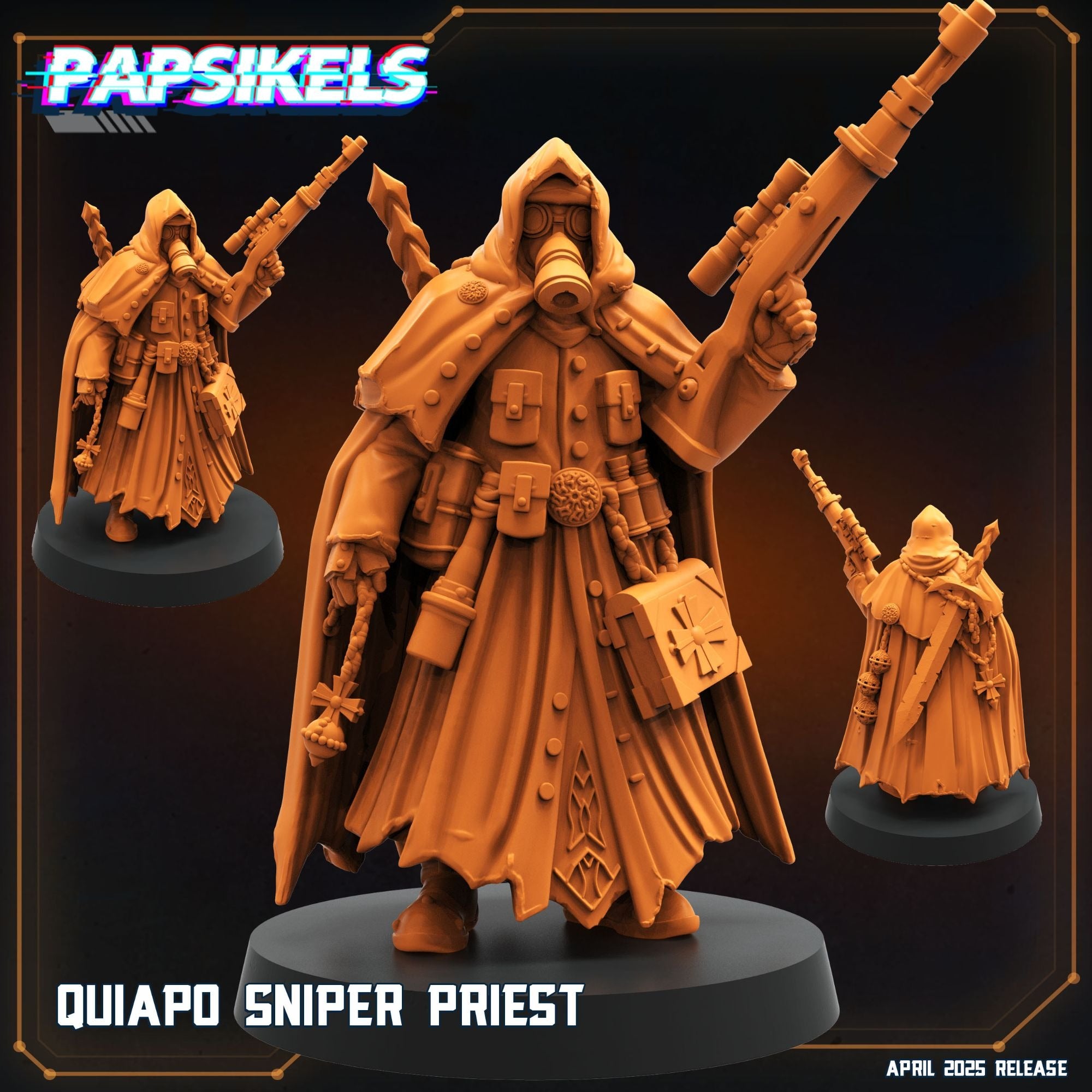 Quiapo Sniper Priest - 3d Printed Miniature Sculpted by Papsikels Miniatures