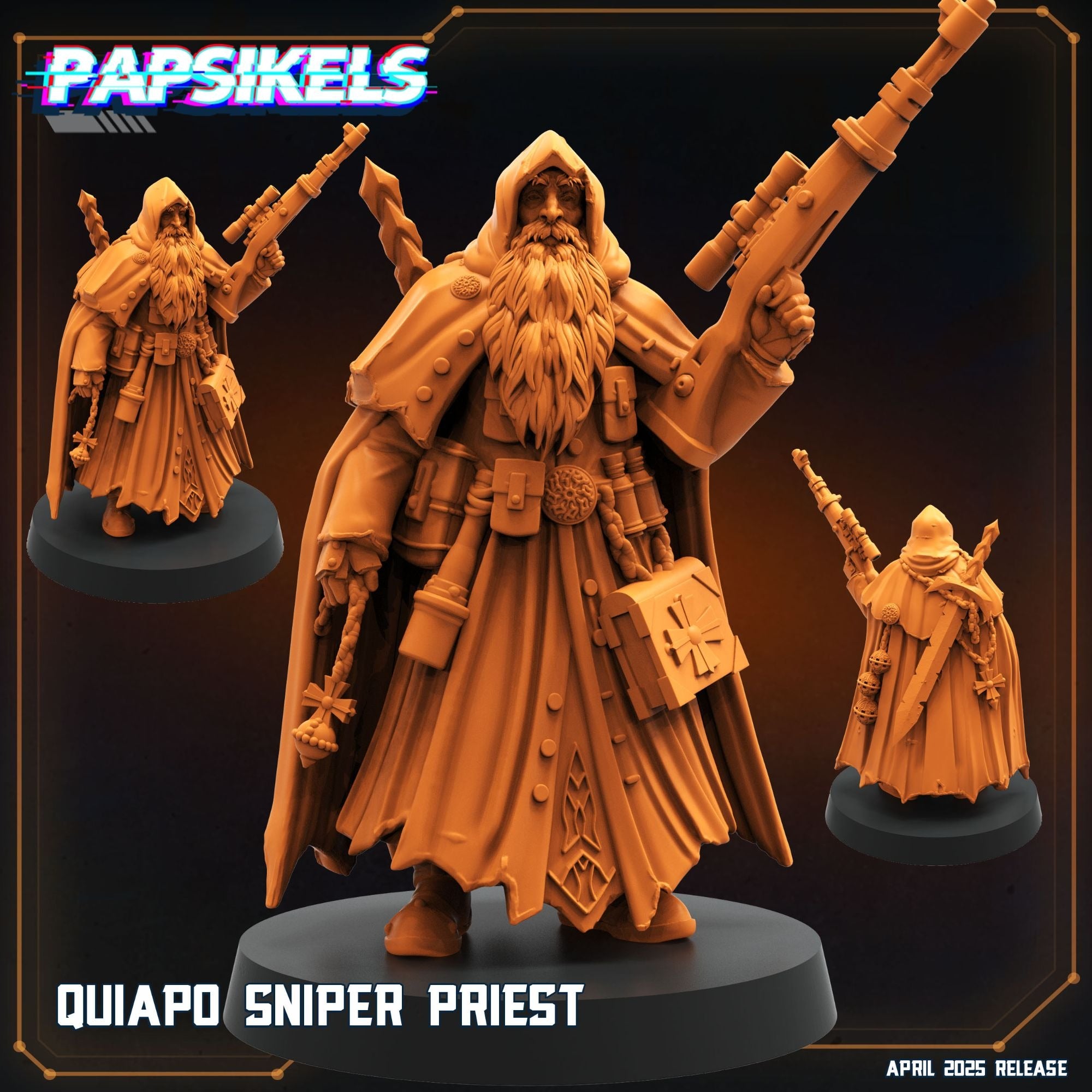 Quiapo Sniper Priest - 3d Printed Miniature Sculpted by Papsikels Miniatures