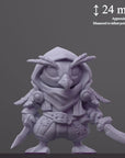 The Assassin - Curious Critters of Whimsy Isle - 3d Printed Miniature Sculpted by Velrock Art Miniatures