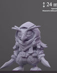 The Assassin - Curious Critters of Whimsy Isle - 3d Printed Miniature Sculpted by Velrock Art Miniatures