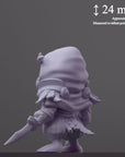 The Assassin - Curious Critters of Whimsy Isle - 3d Printed Miniature Sculpted by Velrock Art Miniatures