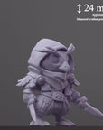 The Assassin - Curious Critters of Whimsy Isle - 3d Printed Miniature Sculpted by Velrock Art Miniatures