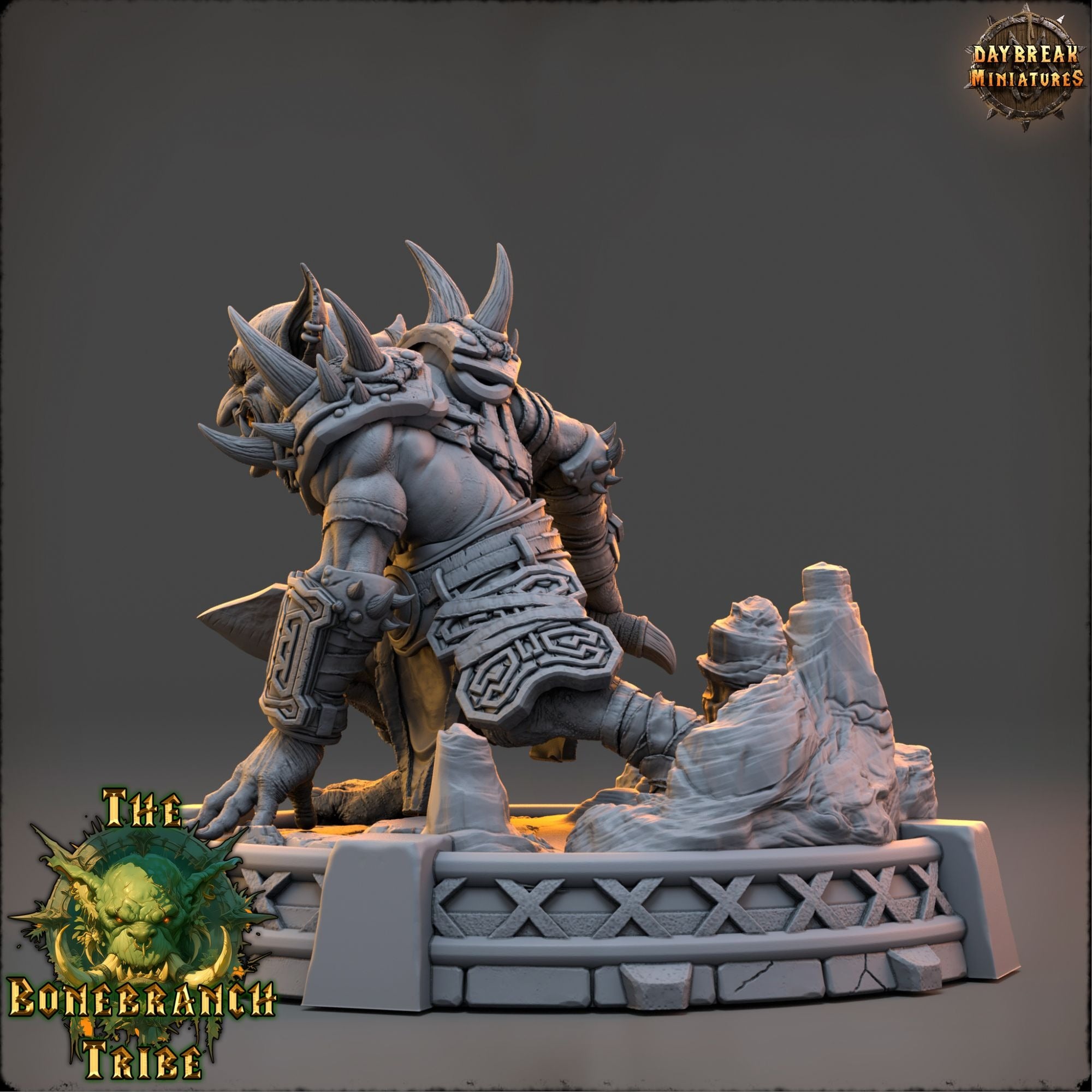 Drubz Bonefist - The Bonebranch Tribe (Goblins) - 3d Printed Miniature sculpted by Daybreak Miniatures