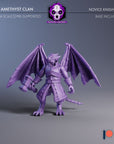 Novice Knights - Amethyst Clan Gargoyles - 3d Printed Miniature Sculpted by Blackcrest Miniatures
