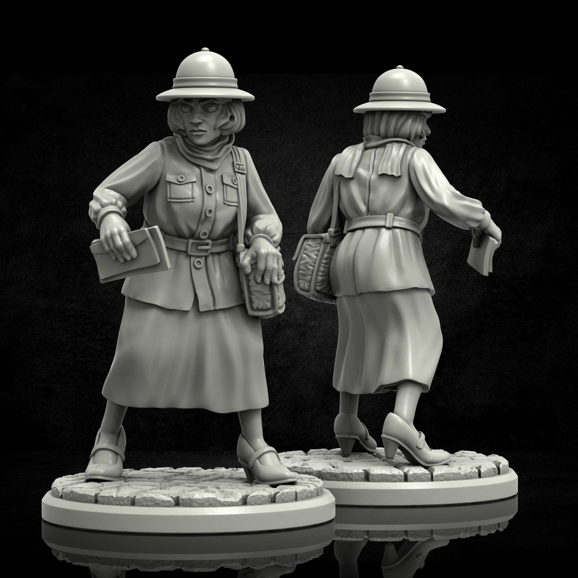 The Letter Carrier - Depths of N'Kai - 3d Printed Miniature Sculpted by Adaevy Creations