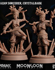 Kraal'an Sorcerer Crystalbark - 3d Printed Miniature Sculpted by Sordane Publishing