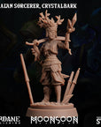 Kraal'an Sorcerer Crystalbark - 3d Printed Miniature Sculpted by Sordane Publishing