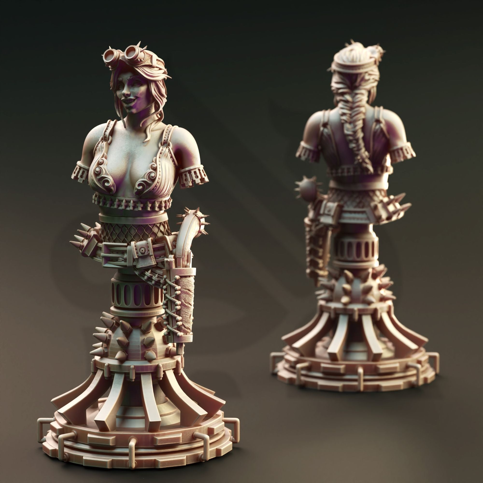 BUST Manic Pixie Boom Girl, Eryial of Arvere - 3d Printed Miniature Sculpted by DM Stash