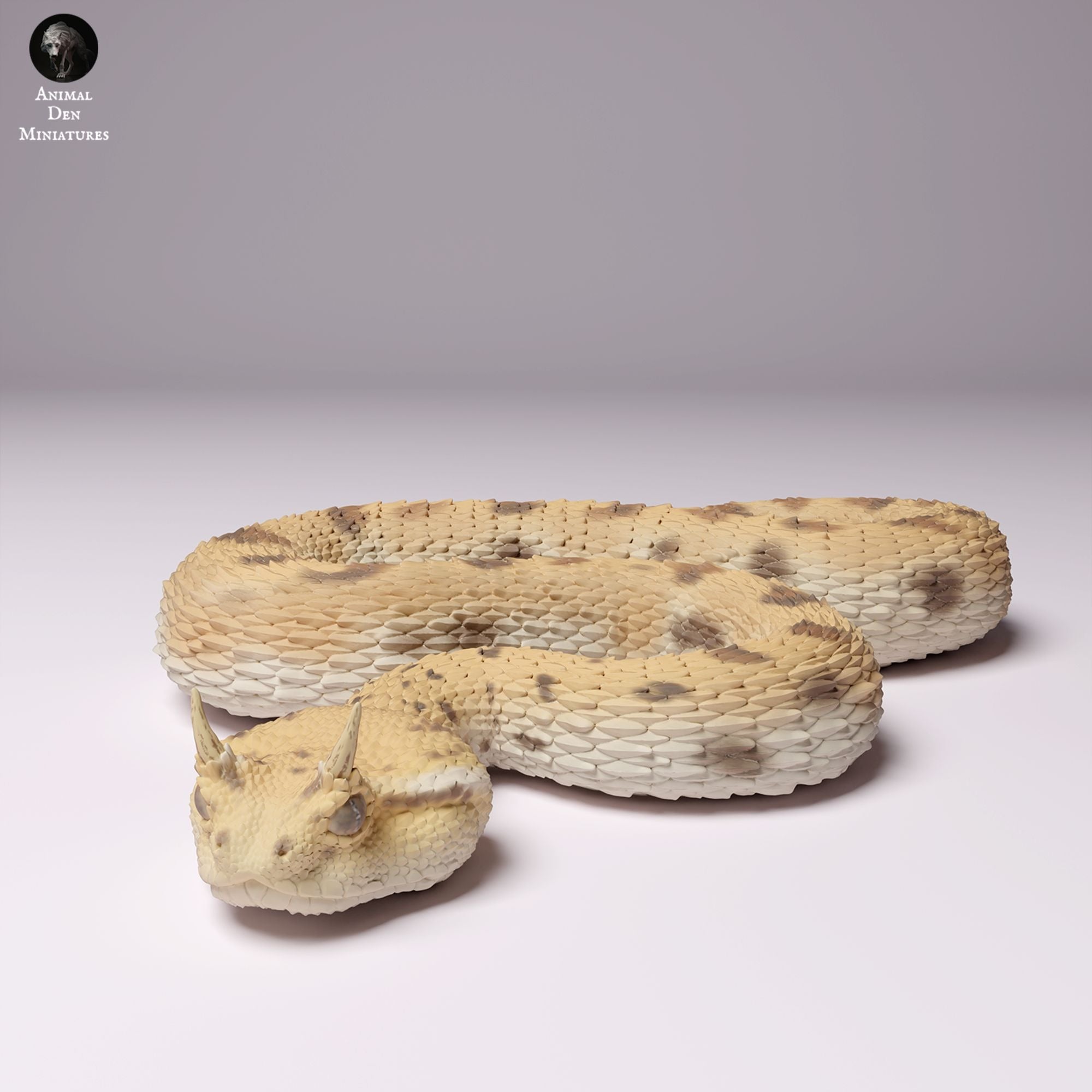 Saharan Horned Viper - 3d Printed 1:4 Scale Miniature by Animal Den