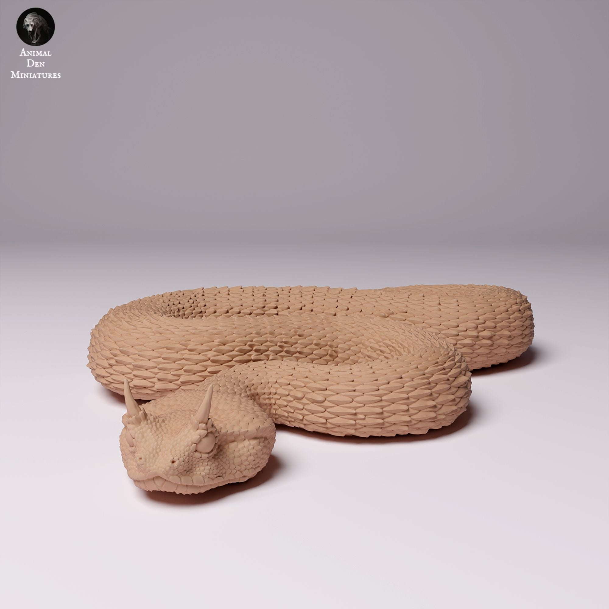 Saharan Horned Viper - 3d Printed 1:4 Scale Miniature by Animal Den
