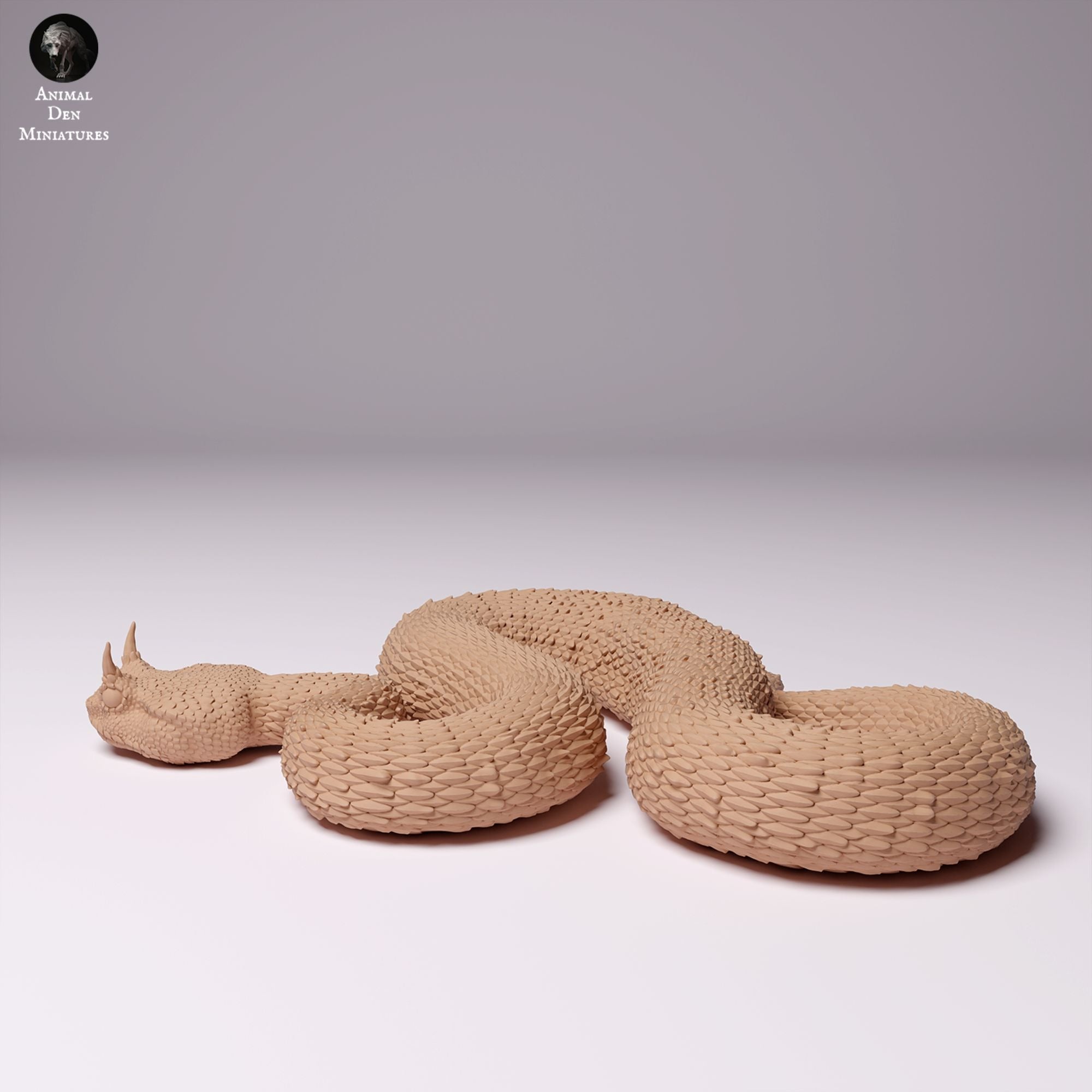 Saharan Horned Viper - 3d Printed 1:4 Scale Miniature by Animal Den