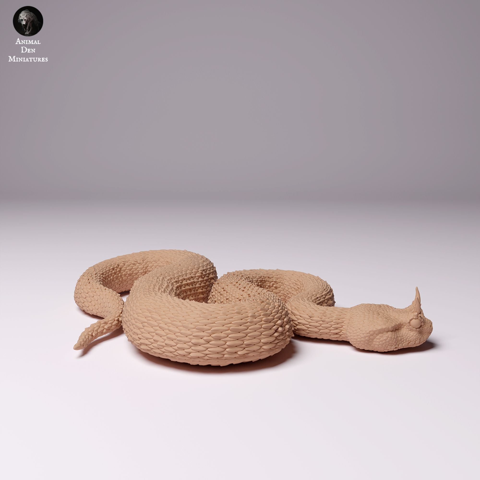 Saharan Horned Viper - 3d Printed 1:4 Scale Miniature by Animal Den