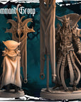 Dark Elf Banner Carrier - Army of Darkness: Dark Elves - 3d Printed Miniature Sculpted by Monolith Arts