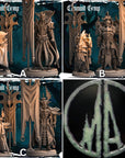 Dark Elf Banner Carrier - Army of Darkness: Dark Elves - 3d Printed Miniature Sculpted by Monolith Arts