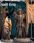 Dark Elf Banner Carrier - Army of Darkness: Dark Elves - 3d Printed Miniature Sculpted by Monolith Arts