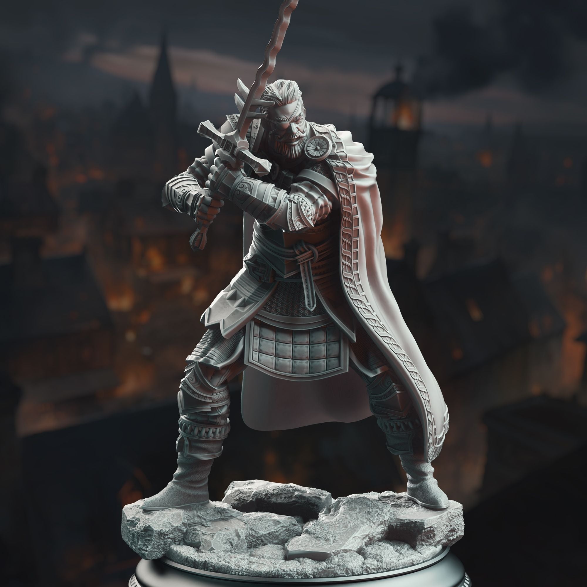 Field Marshal Kurt Williams, Commander of Baldur - 3d Printed Miniature Sculpted by DM Stash