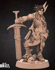 Human Barbarian - Iconic Heroes - 3d Printed Miniature sculpted by Bite the Bullet